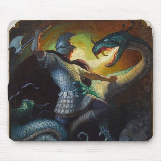 Legenden von Charlemagne von Newell Convers Wyeth Mousepad (Vorne)