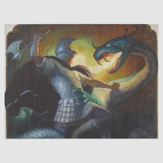 Legenden von Charlemagne von Newell Convers Wyeth Seidenpapier (Vorderseite)