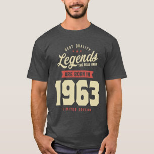 Legenden werden 1963 geboren 60. Geburtstag T-Shirt
