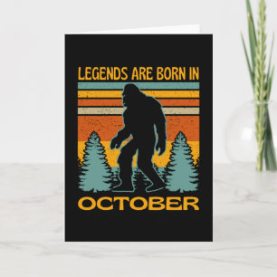 Legenden werden im Oktober Bigfoot geboren Karte