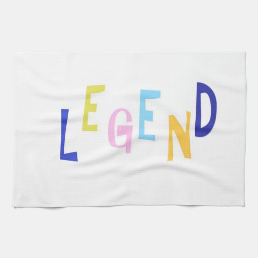 Legenden-Wortkunst Geschirrtuch (Horizontal)