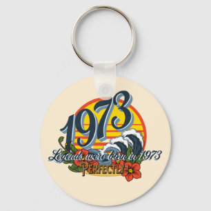 Legenden wurden 1973 geboren Knopf Schlüsselanhänger