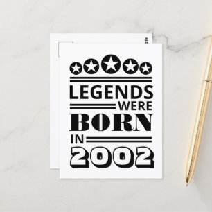 Legenden wurden geboren postkarte