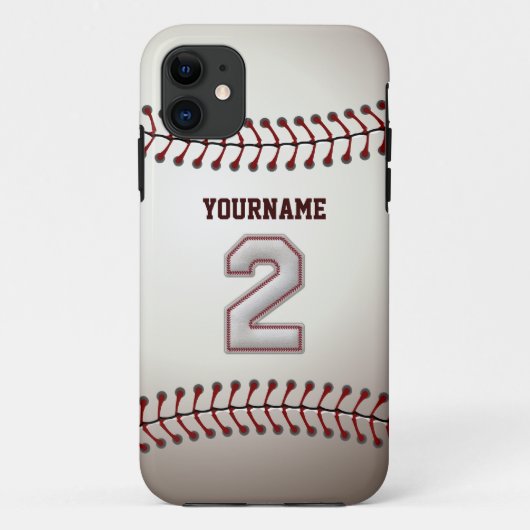 Legenden-Zahl2 Shortstop - Name-Baseball Case-Mate iPhone Hülle (Rückseite)