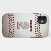 Legenden-Zahl2 Shortstop - Name-Baseball Case-Mate iPhone Hülle (Rückseite (Horizontal))