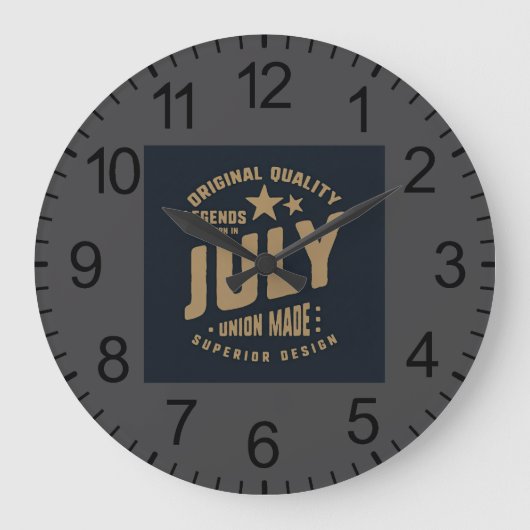 Legends Are Born in July Original Quality Große Wanduhr (Vorderseite)