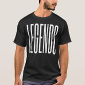 Legends coole moderne schlichte Eleganschwarz T-Shirt (Vorderseite)