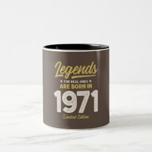 Legends Geboren 1971 - 51. Geburtstag Retro Classi Zweifarbige Tasse