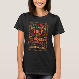 Legends Geboren im Juli 1932 90. Geburtstag 90 Jah T-Shirt