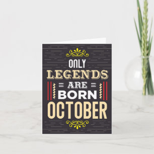 Legends Geborene Oktober Geburtstagskarte Karte