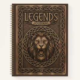 Legends Journal Lion King Wood Carved Journal Notizblock