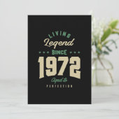 Legends seit 1972 Geburtstagsgeschenk Dankeskarte (Stehend Vorderseite)