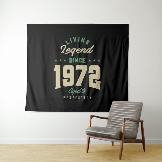 Legends seit 1972 Geburtstagsgeschenk Wandteppich (Beispiel (Horizontal))