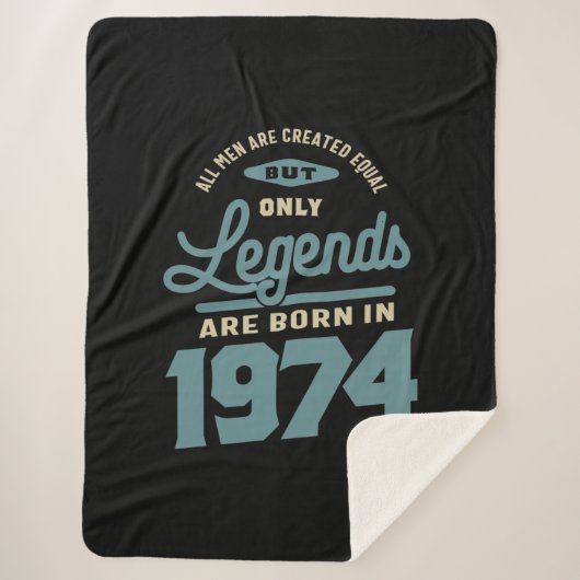 Legends seit 1974 Geburtstagsgeschenk Sherpadecke (Vorderseite)