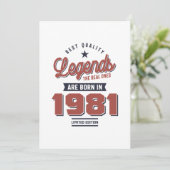 Legends the Real sind 1981 Geboren Einladung (Stehend Vorderseite)