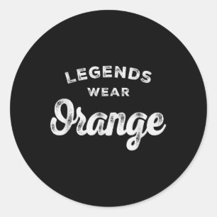 Legends tragen Orange Team Spirit Game Gear Color  Runder Aufkleber
