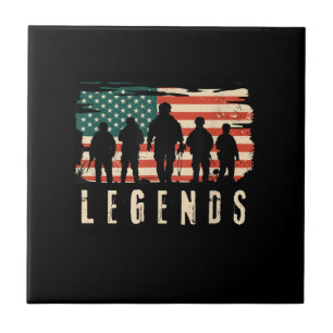 Legends Veteran - Patriotic American Flag USA 4. Fliese