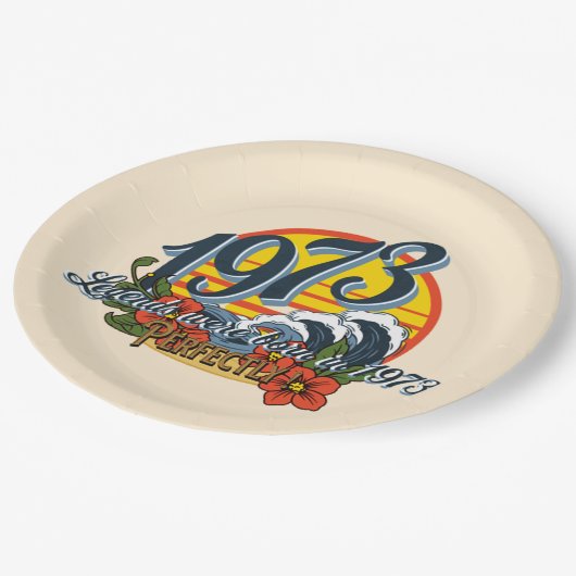 legends were born in 1973 pappteller (Schrägansicht)