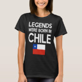 Legends Were Born In Chile Chilean Flag Pride Root T-Shirt (Vorderseite)