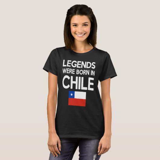 Legends Were Born In Chile Chilean Flag Pride Root T-Shirt (Vorne ganz)