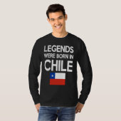 Legends Were Born In Chile Chilean Flag Pride Root T-Shirt (Vorne ganz)