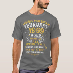 Legends Were Born In February 1969 53 Year Old 53r T-Shirt
