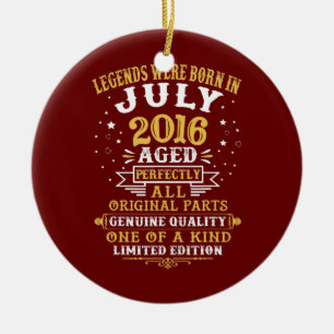 Legends Were Born In July 2016 6 Years Old 6th Keramik Ornament
