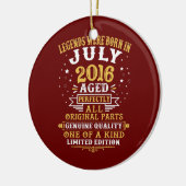 Legends Were Born In July 2016 6 Years Old 6th Keramik Ornament (Links)