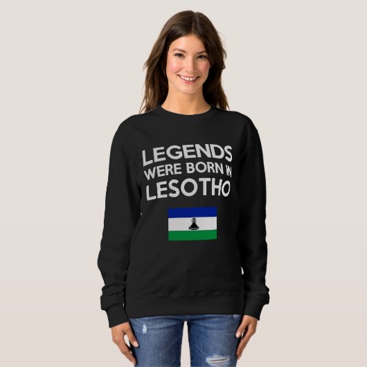 Legends Were Born In Lesotho Basotho Flag Pride Ro Sweatshirt (Vorne ganz)