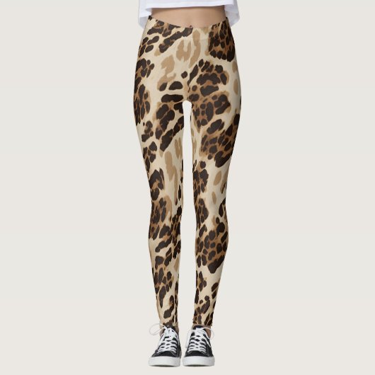 Legging Animal Print Beige Estampado Leggings (Vorderseite)