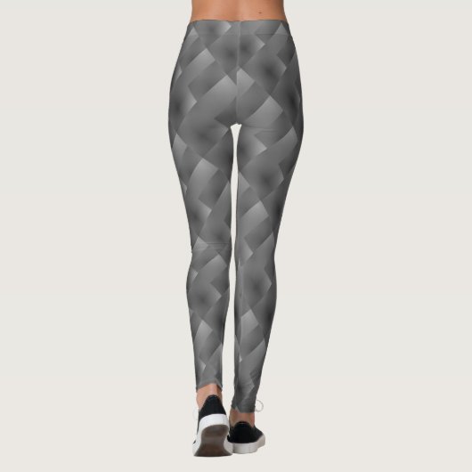 Legging Asche von „Rechtecken“ mit Effekt Relief Leggings (Rückseite)
