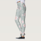 Legging Gris Verdoso Claro Floreado Leggings (Links)