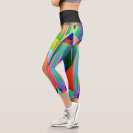 Legging Hochgeschnitten Mehrfarbig Größe Schwarz