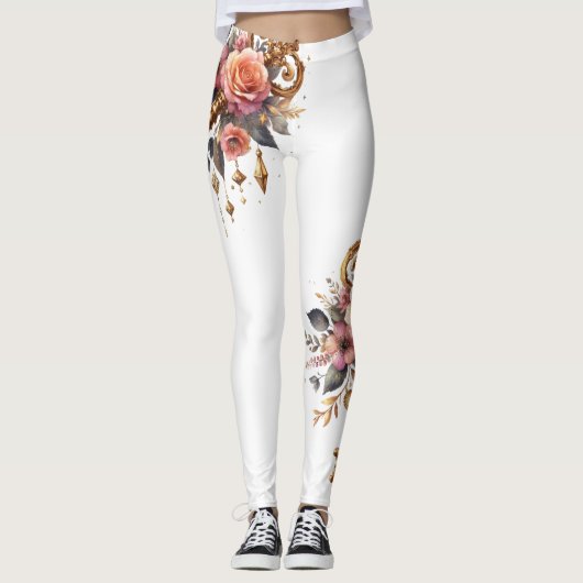 Legging Key and Flowers Leggings (Vorderseite)