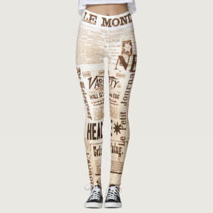 legging Neunzigerjahre Zeitungsentwurf Leggings