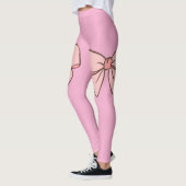 Legging rose pastel noeud papillons leggings (Links)