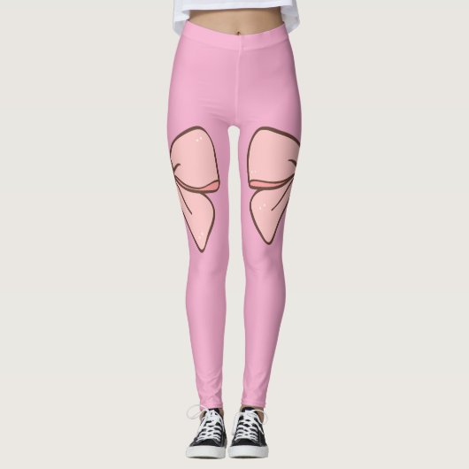 Legging rose pastel noeud papillons leggings (Vorderseite)