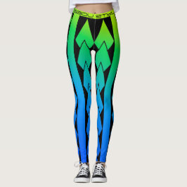 Legging Stammesstil Degradierte Lagon Leggings