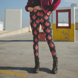 Leggings<br><div class="desc">Feiern Sie mit diesen Leggings aus Ahornblättern den Tag in Kanada und Kanada. Die Hintergrundfarbe kann an Ihr Lieblingsoutfit angepasst werden.</div>