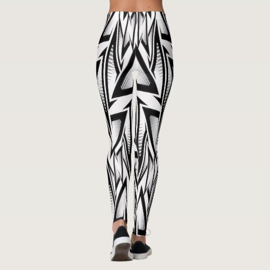 Leggings Abstract Geometric Sport design (Rückseite)