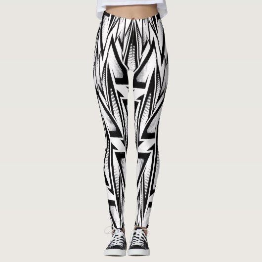 Leggings Abstract Geometric Sport design (Vorderseite)