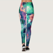 Leggings Abstrakt Garden Blume Design (Rückseite)