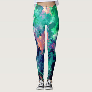 Leggings Abstrakt Garden Blume Design