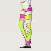 Leggings Abstrakt Surfen Bubblegum (Links)