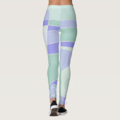 Leggings Abstrakt Surfen Pastel Lila grün (Rückseite)