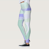 Leggings Abstrakt Surfen Pastel Lila grün (Links)