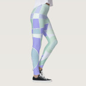 Leggings Abstrakt Surfen Pastel Lila grün (Rechts)