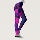 Leggings Abstrakt Surfen Tief Rosa Blau (Rechts)