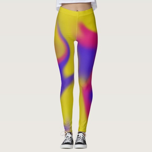 Leggings, abstrakt und farbig leggings (Vorderseite)