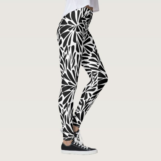 Leggings Abstrakte moderne, nahtlose monochrome Fl (Rechts)